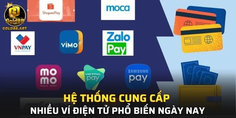 Hệ thống cung cấp nhiều ví điện tử phổ biến ngày nay