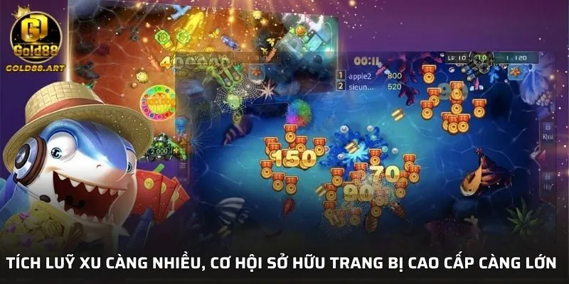 Người chơi có thể thu thập xu và vật phẩm trong quá trình chơi