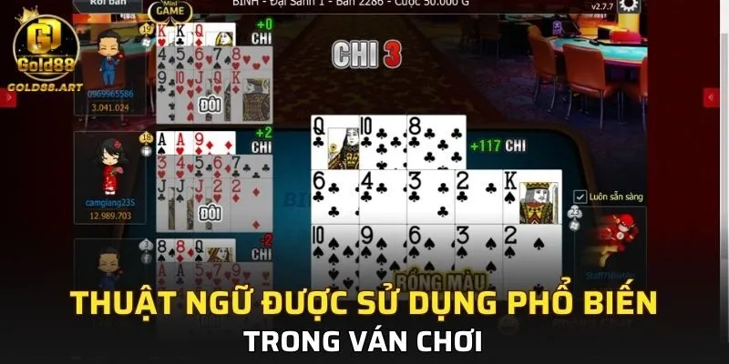 Những thuật ngữ được sử dụng phổ biến trong ván chơi