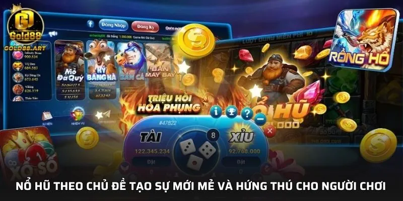 Nổ hũ theo chủ đề mang đến trải nghiệm đa dạng cho người chơi