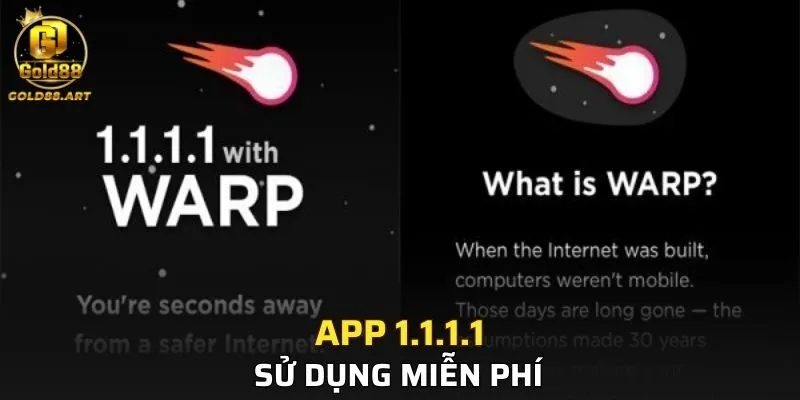 Sử dụng app 1.1.1.1 miễn phí